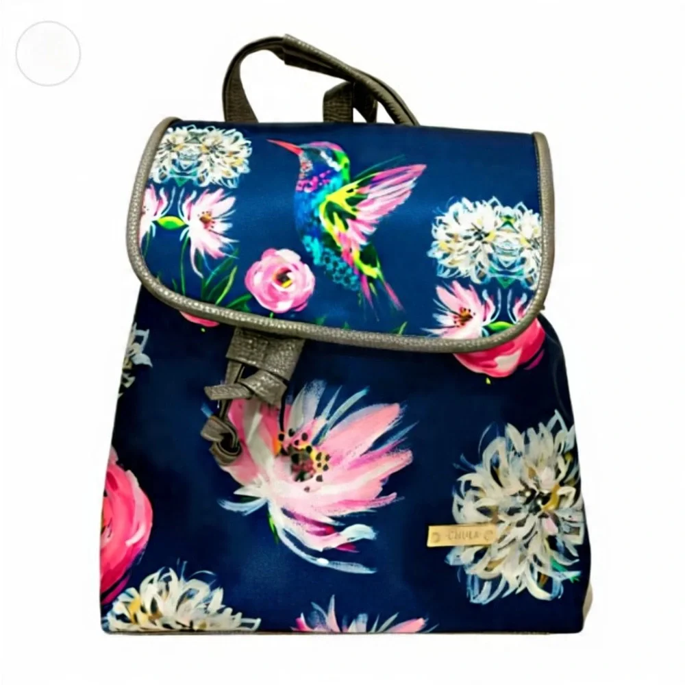Chic Floral Backpack with Hummingbird Design 🎄Christmas Gifts!🎁 - Picture 3 of 5